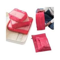 Conjunto Organizador de Viagem 7/6 Peças - Sacos Portáteis para Roupas e Sapatos