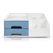 Conjunto Organizador Multi Uso De 2 Gavetas E De Mesa Azul