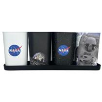 Conjunto organizador porta canetas decorativo nasa astronauta