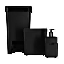 Conjunto Organizador Single Para Cozinha 3pçs Preto 99394/4008 Coza Conjunto Organizador Single Para Cozinha 3pçs Preto 99394/4008 Coza
