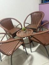 Conjunto Oval NOVO fibra areia sala jardim terraço