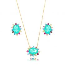 Conjunto Oval Turmalina Color