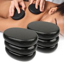 Conjunto Ovalado de 6 Pedras Quentes para Massagem DEFUNX para Alívio da Dor