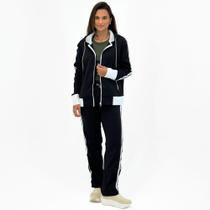 Conjunto Overgirl em Helanca com Jaqueta e Calça Reta Feminino Conjunto Overgirl em Helanca com Jaqueta e Calça Reta Feminino