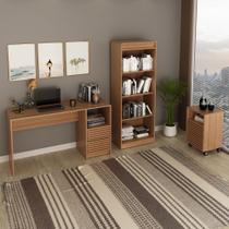 Conjunto p/ Escritório 3 peças Amêndoa Tecnomobili