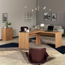 Conjunto p/ Escritório Mesa/Balcão Amêndoa Tecnomobili