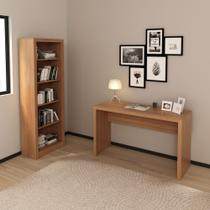 Conjunto p/ Escritório Mesa/Estante Amêndoa Tecnomobili