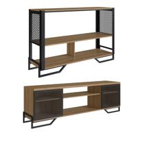 Conjunto p/ Sala Rack/Aparador Industrial Mel Conjunto p/ Sala Rack/Aparador Industrial Mel