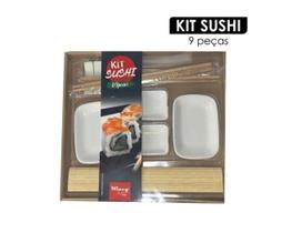 Conjunto P/ Sushi Com 2 Pares De Hashi + Enrolador 9 Pecas Conjunto P/ Sushi Com 2 Pares De Hashi + Enrolador 9 Pecas