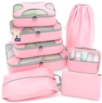 Conjunto Packing Cubes Shacke 8 para organizador leve de viagens