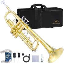 Conjunto padrão de trompete ALLSET ABT-400 Bb com estojo e acessórios Conjunto padrão de trompete ALLSET ABT-400 Bb com estojo e acessórios