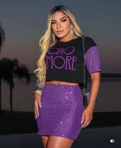 Conjunto Paetê Lilás Conjunto Paetê Lilás