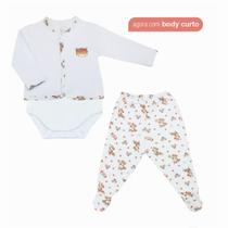 Conjunto Pagão Bebê 3 peças estampa College Tennis - Mini Bear