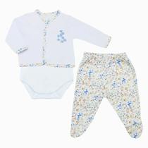 Conjunto Pagão Bebê 3 peças estampa GARDEN - Mini Bear