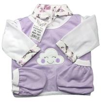 Conjunto Pagão Bebe Bordado Com 05 Peças Recém Nascido Menino Menina RN a 01 mês - GPShope