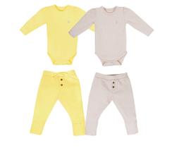 Conjunto Pagao Feminino Canelado Basico Rosa - Grow Up Conjunto Pagao Feminino Canelado Basico Rosa - Grow Up