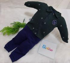 - Conjunto Pagão Luxo Paraiso Bebe Menino 3 Peças Dig 10010 - Conjunto Pagão Luxo Paraiso Bebe Menino 3 Peças Dig 10010