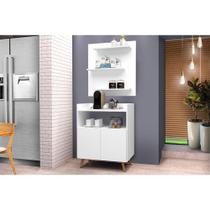 Conjunto Painel e Aparador Cantinho do Café Suiça Branco Conjunto Painel e Aparador Cantinho do Café Suiça Branco