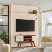 Conjunto Painel e Rack de TV New Silverstone 179cm Linha Arco Madetec