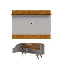 Conjunto Painel e Rack Lyria Naturalle Off White Conjunto Painel e Rack Lyria Naturalle Off White