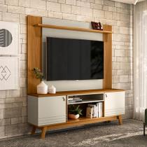 Conjunto Painel Extensível e Rack Tremonti/Cronos TV até 75 Polegadas Nature/Off White G77 - Gran Belo Conjunto Painel Extensível e Rack Tremonti/Cronos TV até 75 Polegadas Nature/Off White G77 - Gran Belo