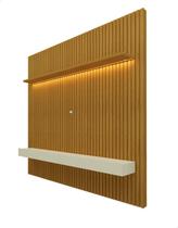 Conjunto Painel Home Suspenso para TV Até 75 Ripado Serena Conjunto Painel Home Suspenso para TV Até 75 Ripado Serena