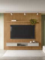 Conjunto Painel Ripado Premium 2.6 c/ Nicho e Prateleira p/ TV até 75'' - Linea