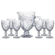 Conjunto Palm Lyor 7 Peças Vidro Transparente Elegante Jarra 1,3 Litros e Taças 240ML Transparente Conjunto Palm Lyor 7 Peças Vidro Transparente Elegante Jarra 1,3 Litros e Taças 240ML Transparente