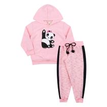 Conjunto panda rosa claro