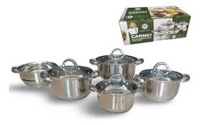 Conjunto Panela 5 Pçs Aço Inoxidável P/ Fogão Indução E Gás Conjunto Panela 5 Pçs Aço Inoxidável P/ Fogão Indução E Gás