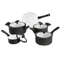 Conjunto panela 5pc preto hercules