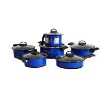 Conjunto Panela 6 Peças Azul Indução Cooktop Gas Conjunto Panela 6 Peças Azul Indução Cooktop Gas