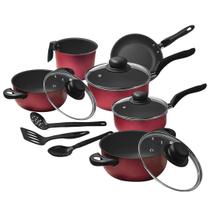 Conjunto Panela Anti aderente 9 Peças Cozinha Utensílio Inox