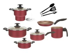 Conjunto Panela Caçarolas Antiaderente Teflon 9 pecas