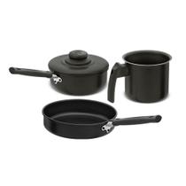 Conjunto Panela Canecão Frigideira Antiaderente 3 Pç FortLar Conjunto Panela Canecão Frigideira Antiaderente 3 Pç FortLar