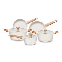 Conjunto Panela Titanium Natural Cerâmico 5 Peça Indução MTA