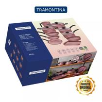 Conjunto Panelas 10 Peças Antiaderente Teflon Tampa Vidro - Manolar - Tramontina