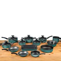 Conjunto Panelas 13 Peças Teflon Antiaderente Turquesa Conjunto Panelas 13 Peças Teflon Antiaderente Turquesa