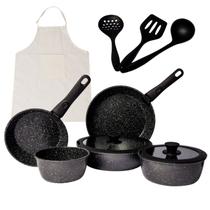 Conjunto Panelas 15 Peças Completo Cozinha Moderna Antiaderente