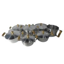 Conjunto Panelas 16X24 Tampa Alumínio + Caldeirão + Canecão Conjunto Panelas 16X24 Tampa Alumínio + Caldeirão + Canecão