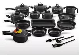 Conjunto Panelas 17 antiaderente com panela de pressão Conjunto Panelas 17 antiaderente com panela de pressão