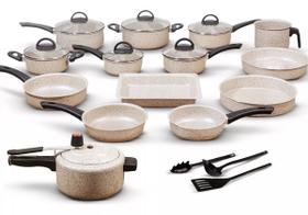 Conjunto Panelas 17 antiaderente com panela de pressão Conjunto Panelas 17 antiaderente com panela de pressão