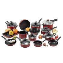 Conjunto Panelas 17 Pc Antiaderente Panela Pressão 4,5L Verm Conjunto Panelas 17 Pc Antiaderente Panela Pressão 4,5L Verm