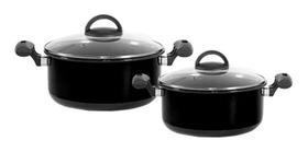 Conjunto Panelas 2 Pç Royale Cerâmica Indução Elétrico Lenha