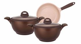 Conjunto Panelas 3 Peças Tognana Revestimento Cerâmico Mta