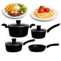 Conjunto Panelas 4 Panelas 3 Tampas Revestimento Granito Camada Dupla Granito