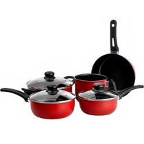 Conjunto Panelas 5 Peças Antiaderente Teflon Tampa De Vidro Dona Chefa Conjunto Panelas 5 Peças Antiaderente Teflon Tampa De Vidro Dona Chefa