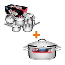 Conjunto Panelas 6Pç + Panela 4,7L Inox Solar Tramontina