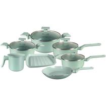 Conjunto Panelas 7 Peças Sartin Cook Cor Aquamint Mimo Style