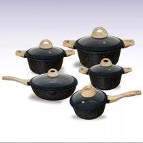 Conjunto Panelas Alta Qualidade Cor Preta Presente Ideal Mãe